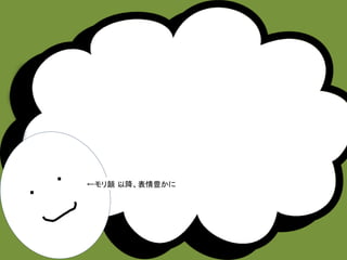 ・ 
・←モリ顔以降、表情豊かに 
 