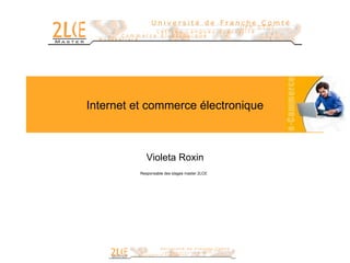 Internet et commerce électronique Violeta Roxin Responsable des stages master 2LCE   