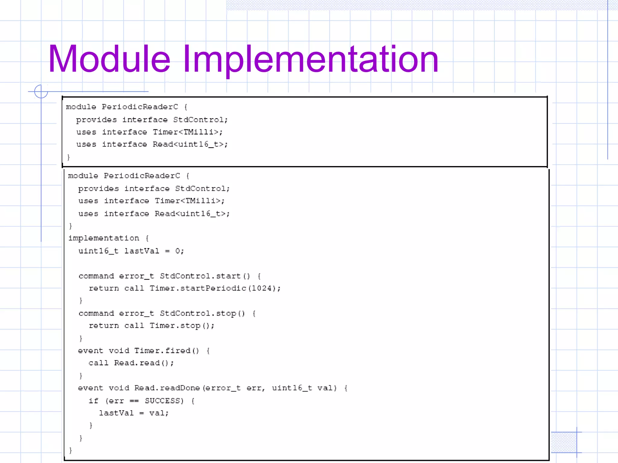 Module Implementation
 