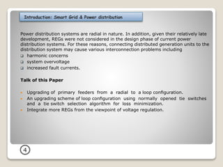 Advanced Power Distribution System Conﬁguration for Smart Grid | PPTX