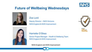 #Caring4NHSPeople virtual wellbeing session 9th March 2022
