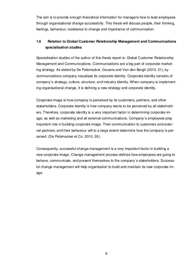 Customer relationship management bachelor thesis