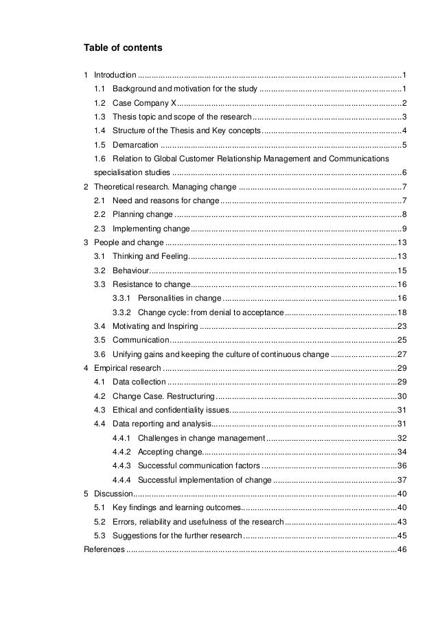 structure bachelor thesis