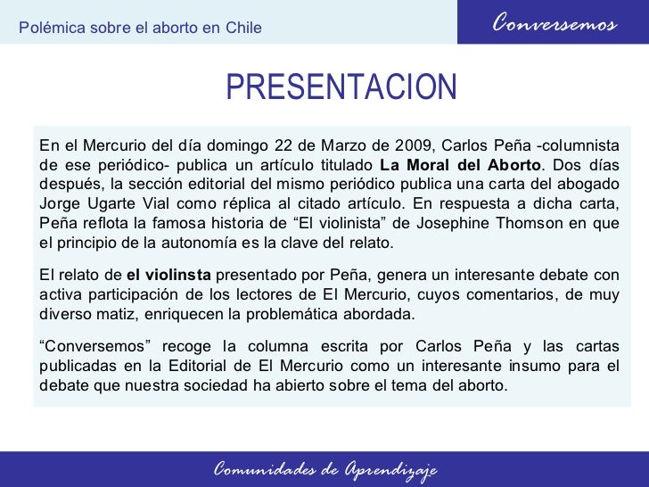 El violinista. Polémica sobre el aborto en Chile