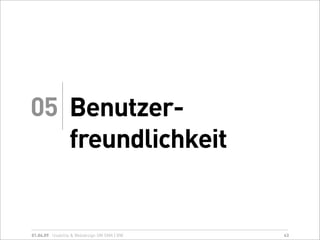 Usability & Webdesign 2009