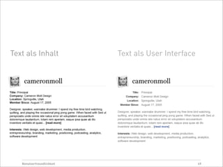 Usability & Webdesign 2009