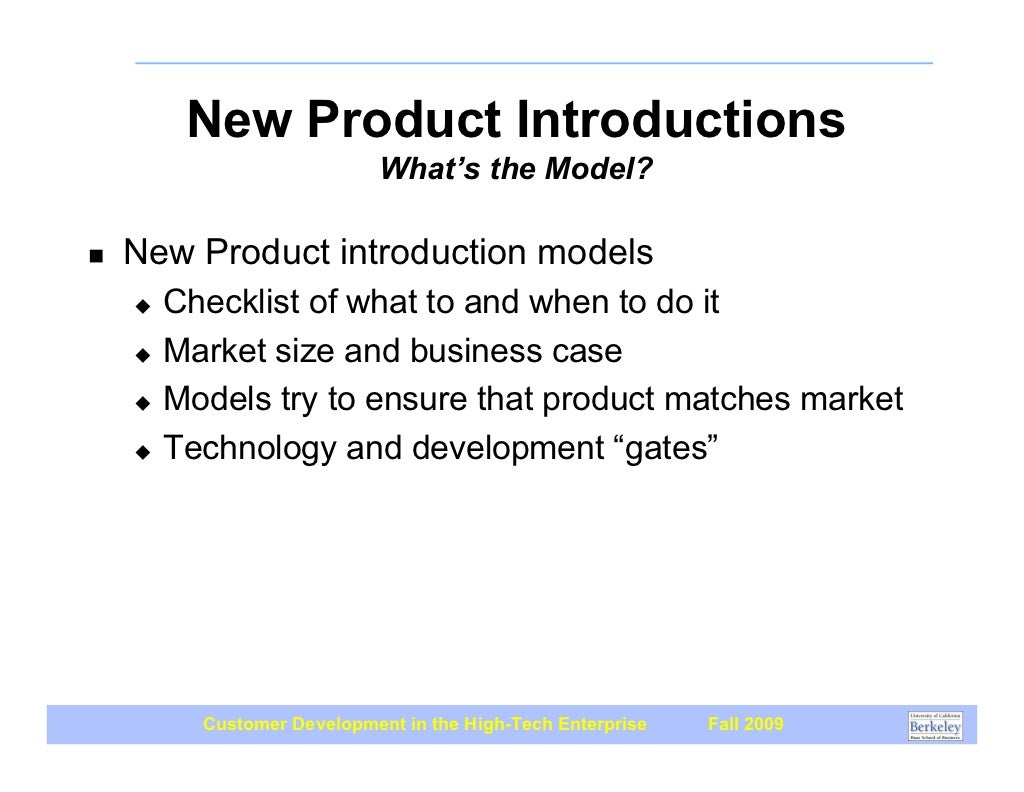 New Product Introductions What’s the