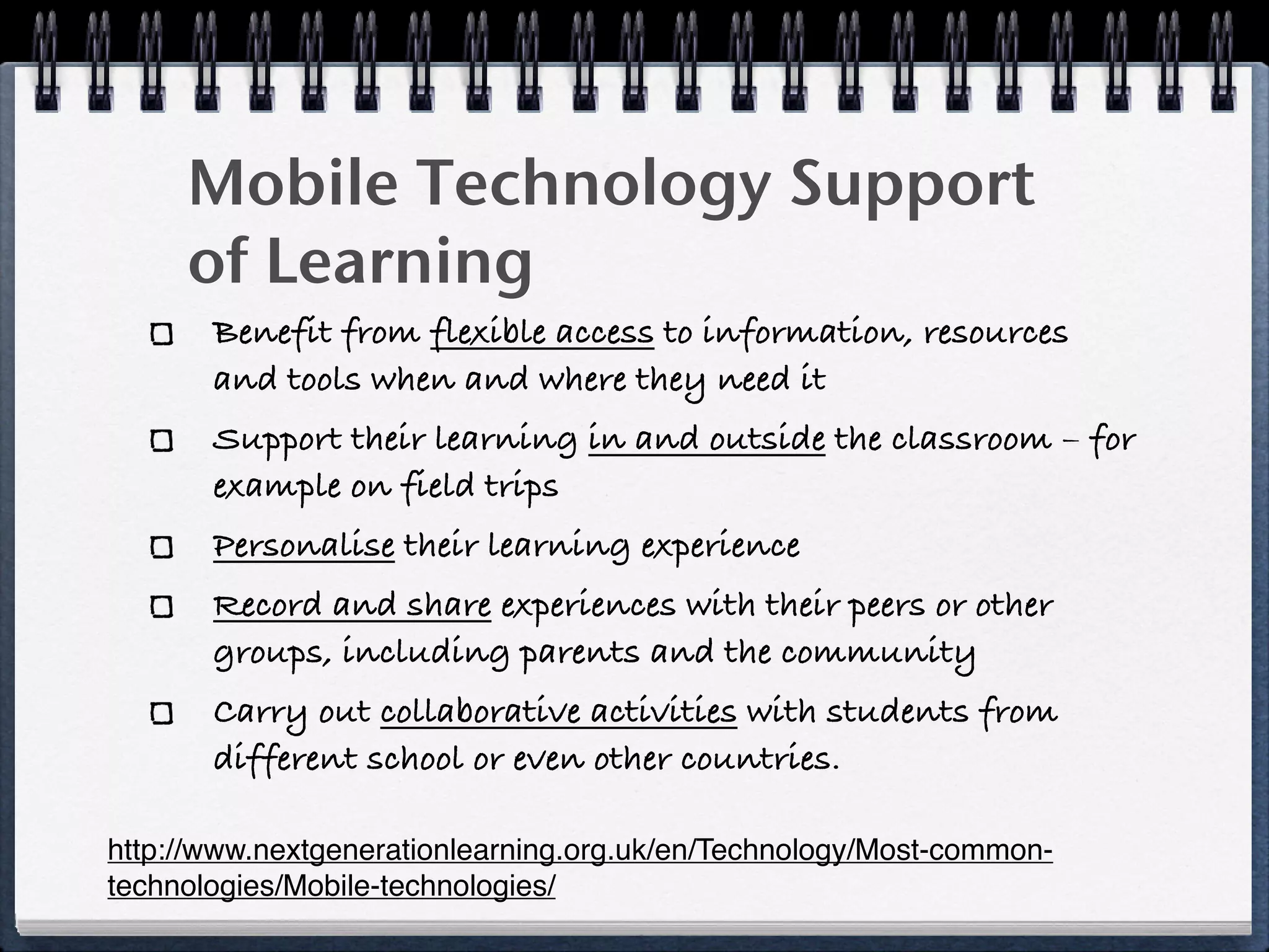 WCSA Mobile Learning K-12