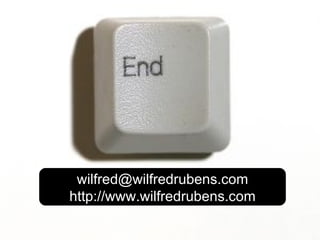 [email_address] http://www.wilfredrubens.com Bron:  http://www.slideshare.net/igorterhalle 
