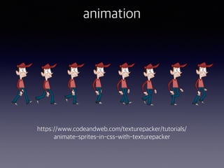 animation
https://www.codeandweb.com/texturepacker/tutorials/ani
mate-sprites-in-css-with-texturepacker
 