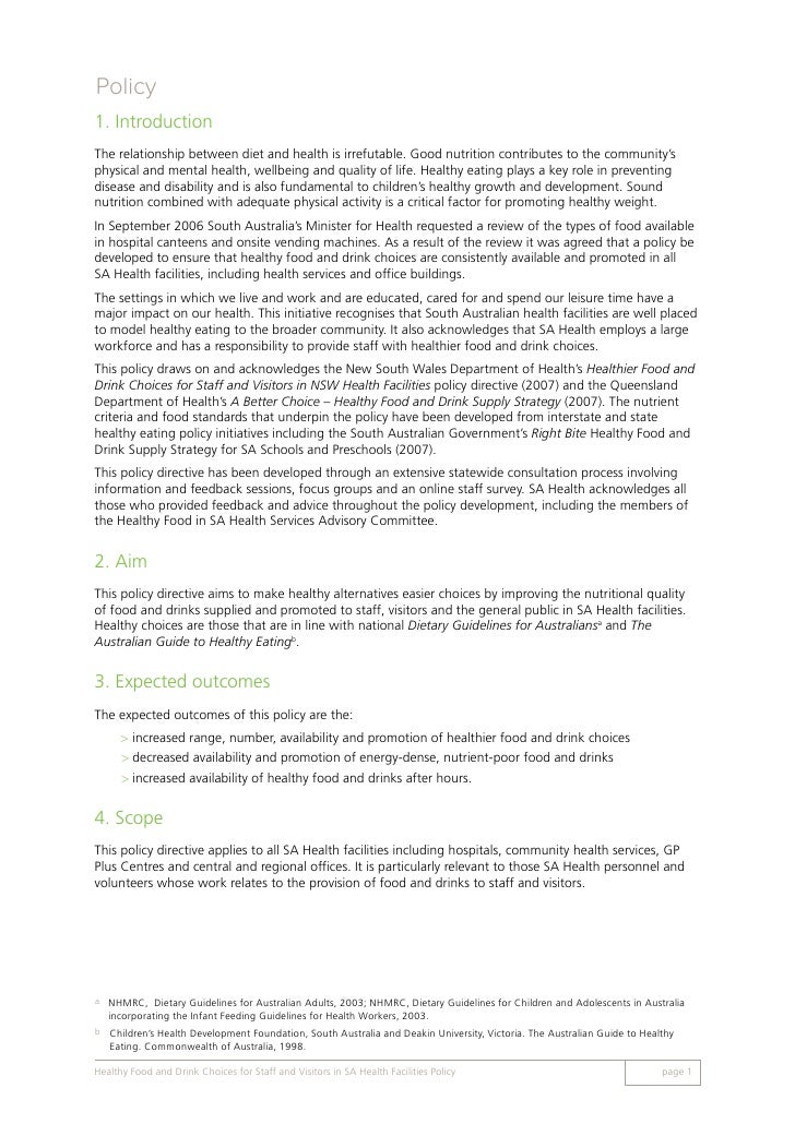 0905 healthyfoodanddrinkchoicespolicy