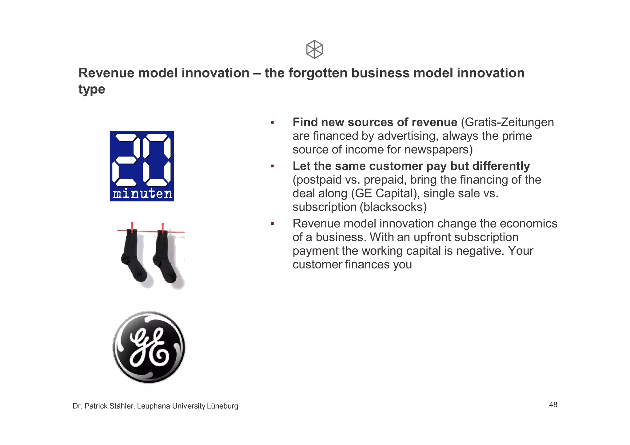 Growth by business model innovation, a lecture at Leuphana University, 2nd part