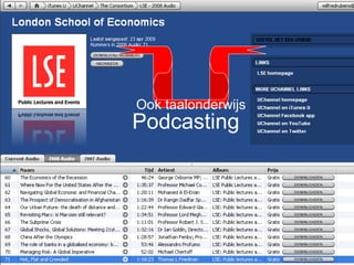 Podcasting Ook taalonderwijs 