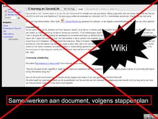 Wiki Samenwerken aan document, volgens stappenplan 