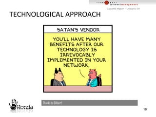 TECHNOLOGICAL APPROACH Thanks to Dilbert! 