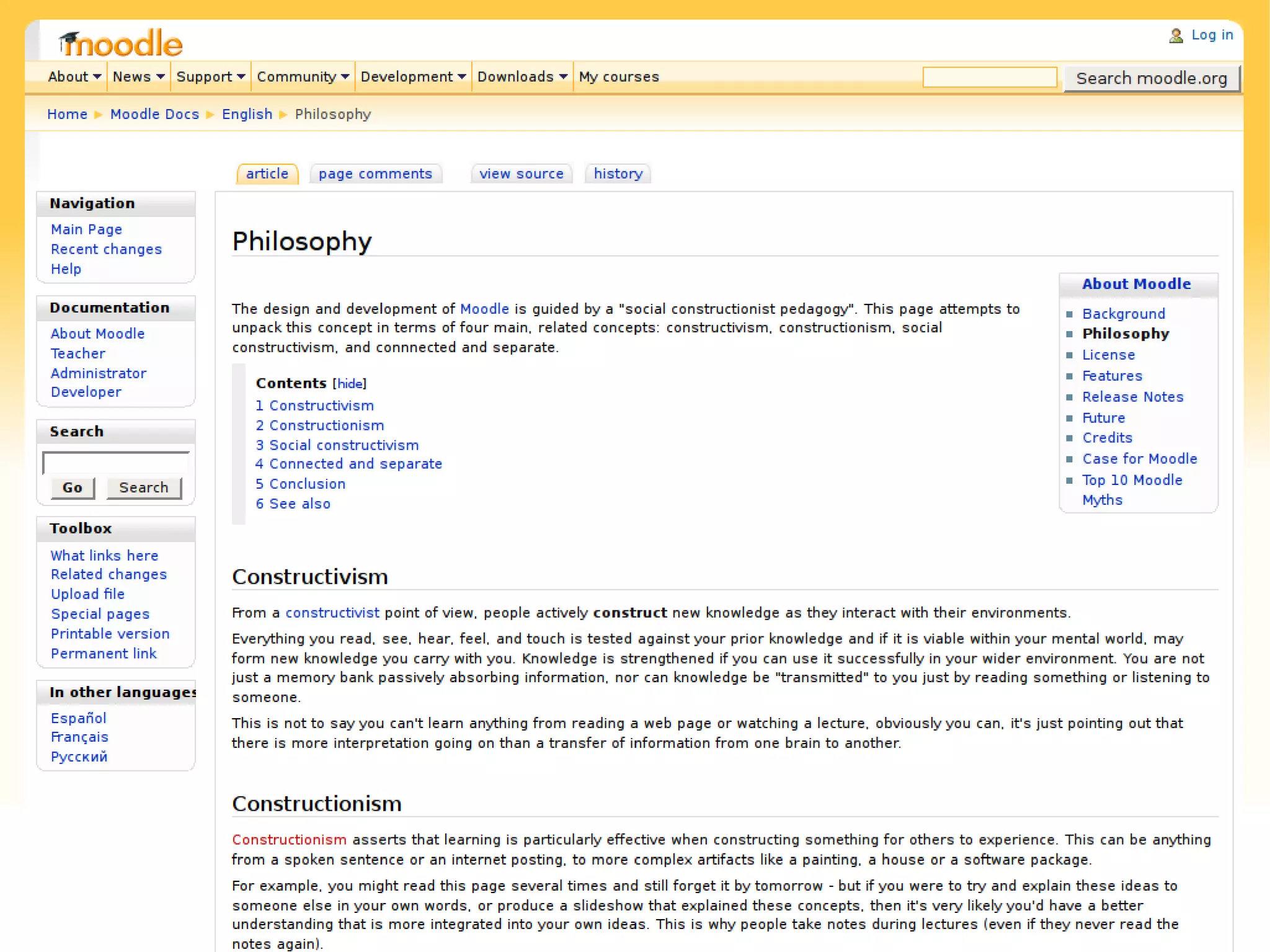 Moodle at the Institute of Social Studies