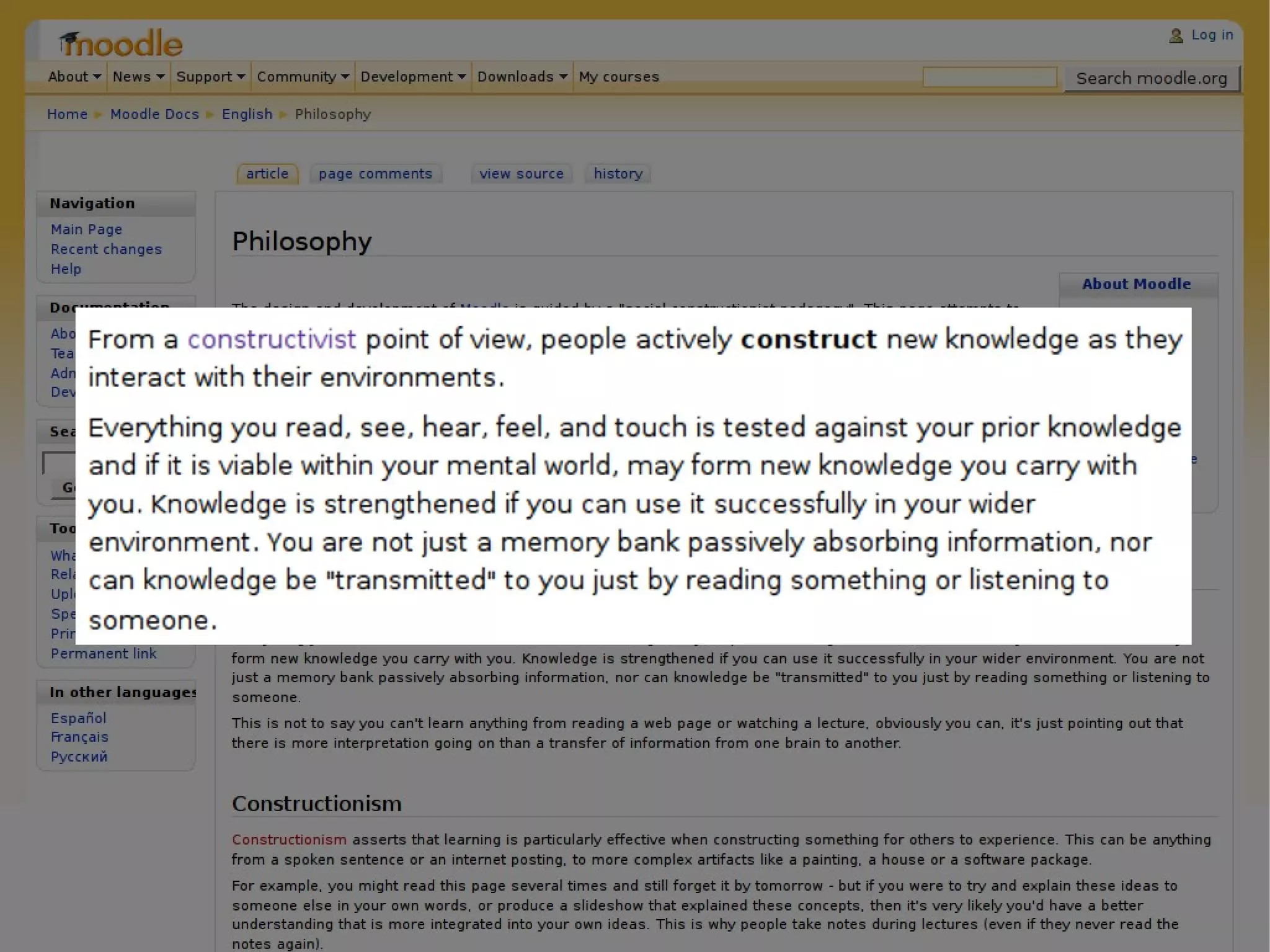 Moodle at the Institute of Social Studies