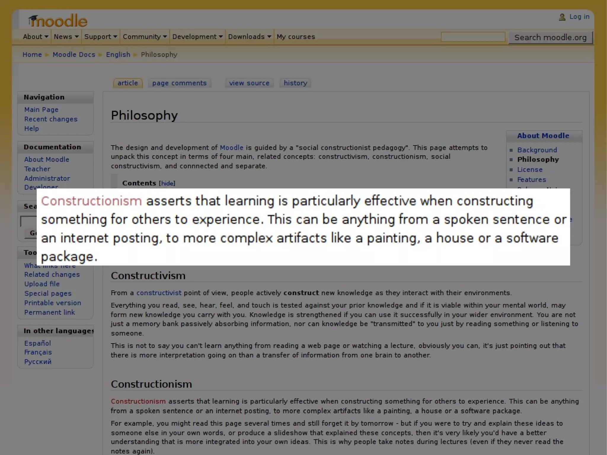 Moodle at the Institute of Social Studies