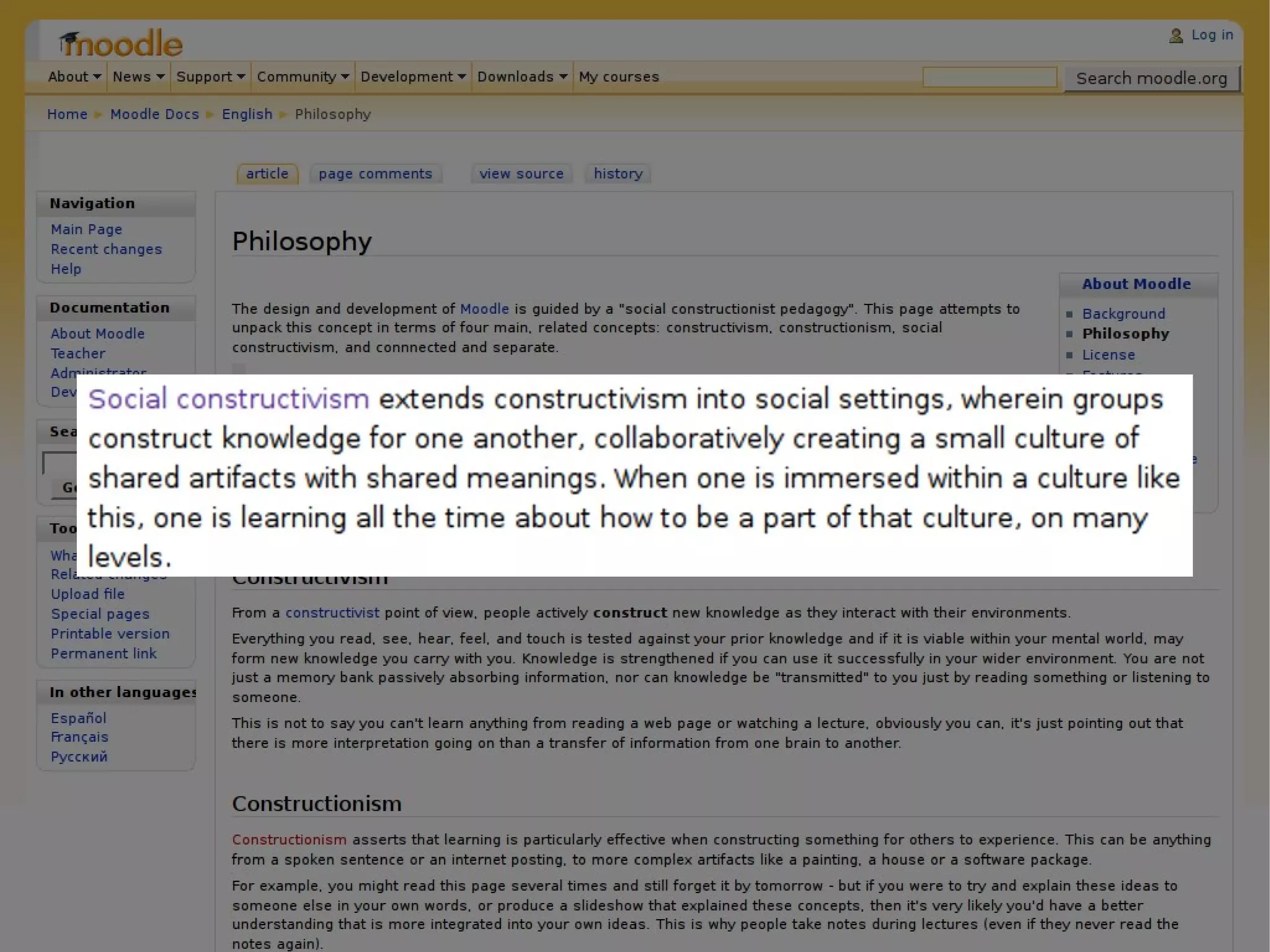 Moodle at the Institute of Social Studies