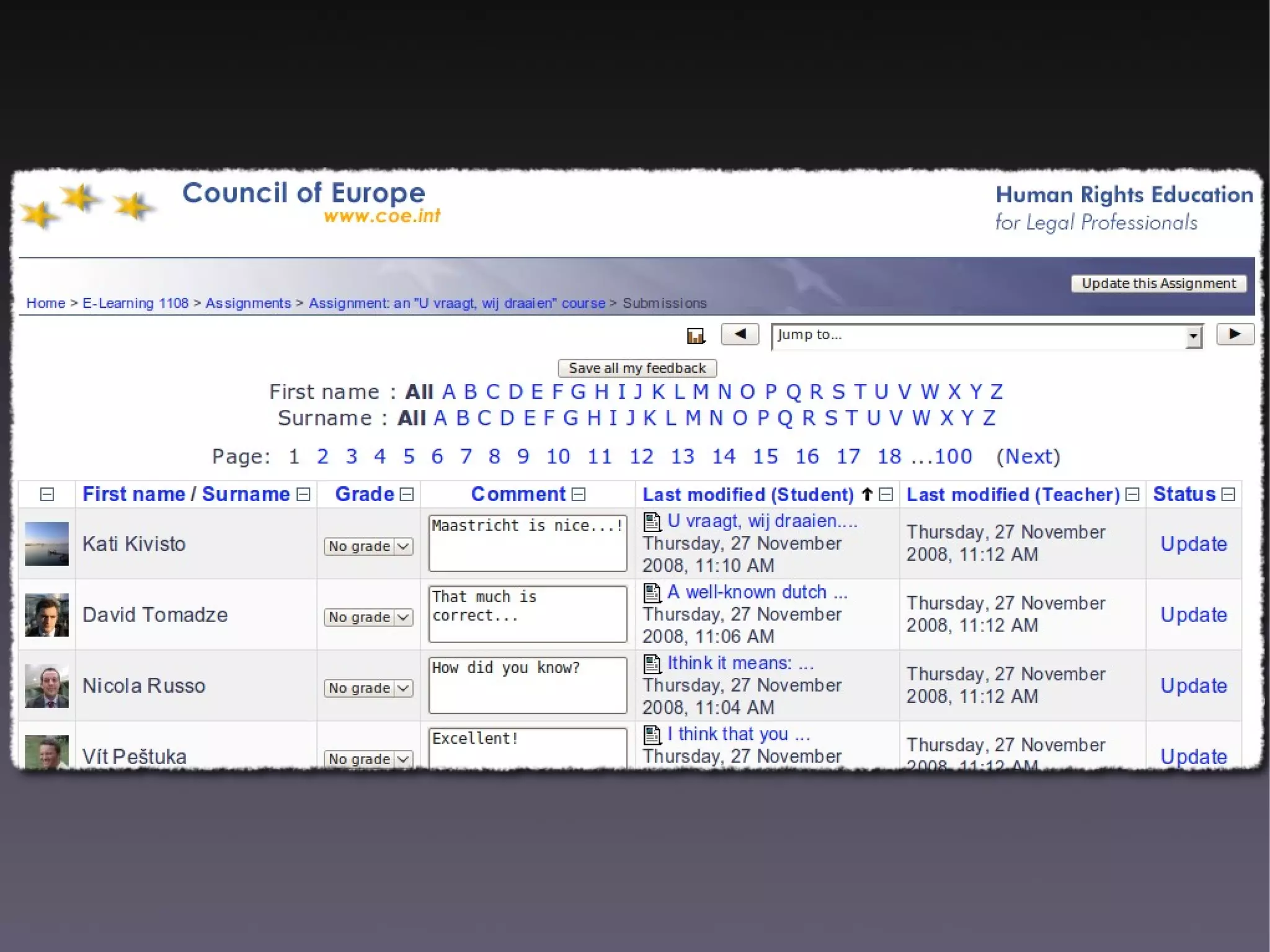 Moodle at the Institute of Social Studies