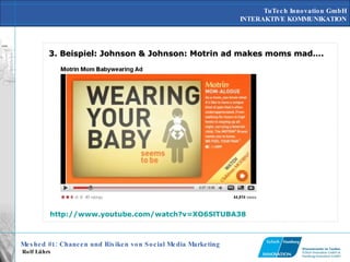 3. Beispiel: Johnson & Johnson: Motrin ad makes moms mad…. http://www.youtube.com/watch?v=XO6SlTUBA38 
