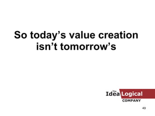 So today’s value creation isn’t tomorrow’s 