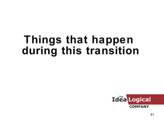 Things that happen  during this transition 
