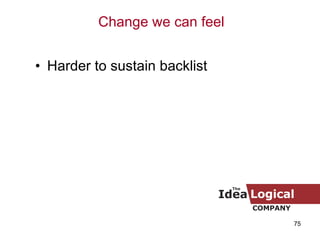 Harder to sustain backlist Change we can feel 