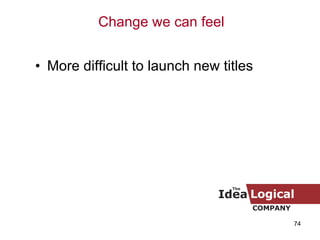 <ul><li>More difficult to launch new titles </li></ul>Change we can feel 
