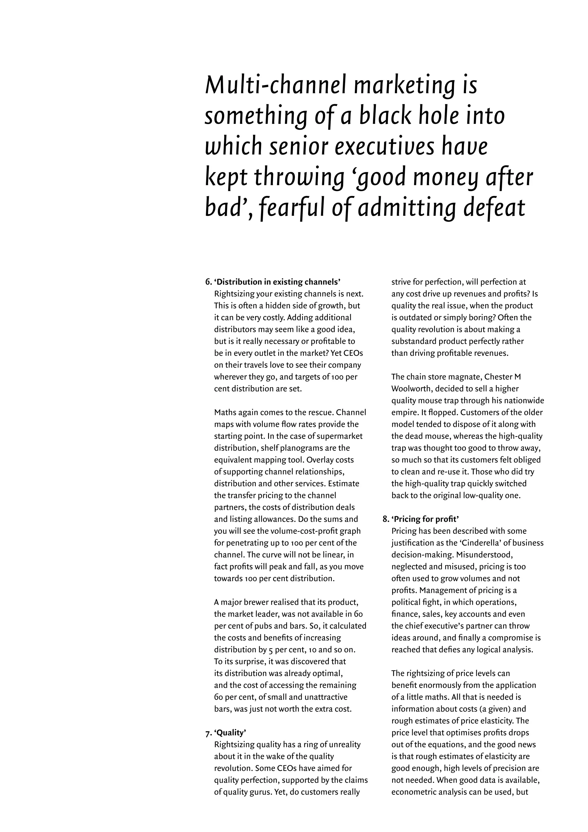 How big should you be?