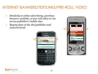 INTERNET BANNERS/TEXTLINKS/PRE-ROLL VIDEO <ul><li>Similarly to online advertising, purchase banners, textlinks, or pre-rol...