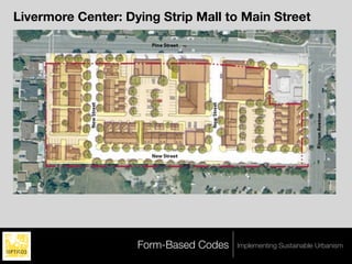 Livermore Center: Dying Strip Mall to Main Street




                    Form-Based Codes   Implementing Sustainable Urbanism
 