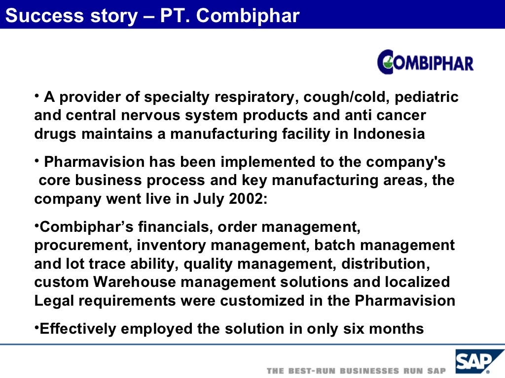 SAP in Pharmaceutical Industry SAP in Pharmaceutical Industry