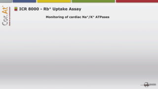 +
ICR 8000 - Rb Uptake Assay

           Monitoring of cardiac Na+/K+ ATPases
 