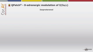®
QPatch - ß-adrenergic modulation of I(Ca,L)
                     Isoproterenol
 