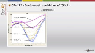 ®
QPatch - ß-adrenergic modulation of I(Ca,L)
                       Isoproterenol



 4) 10 µM Nifedipine




 1) baseline




 2) 1 µM Iso




 3) 10 µM Iso
 