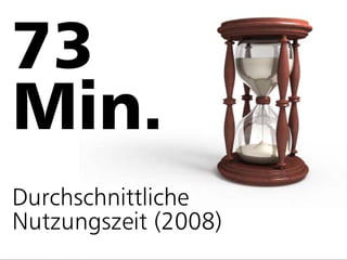 Durchschnittliche
Nutzungszeit (2008)
                      51
 