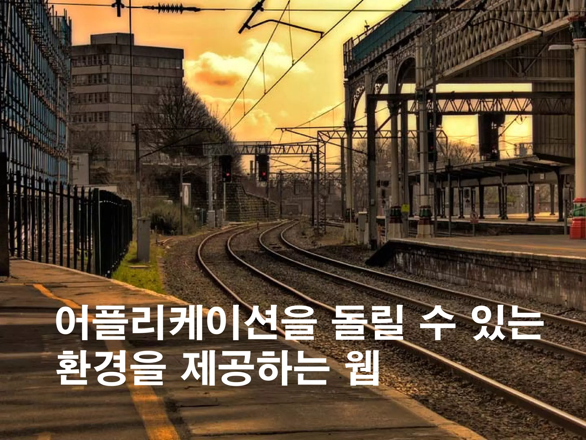 어플리케이션을 돌릴 수 있는
환경을 제공하는 웹
 