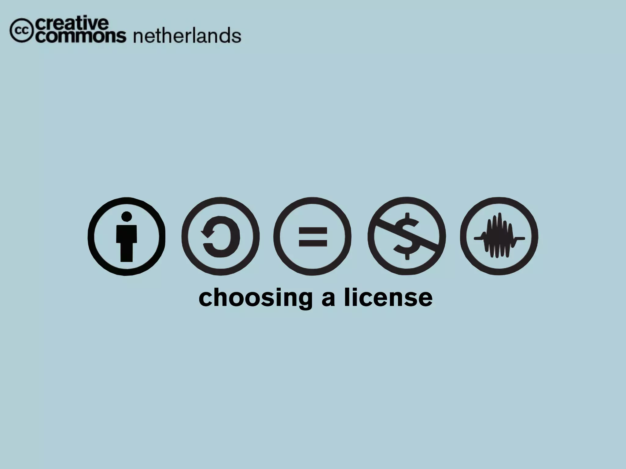 choosing a license
 