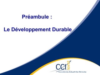 Préambule :  Le Développement Durable 