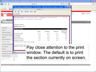 Pay close attention to the print window. The default is to print the section currently on screen. 