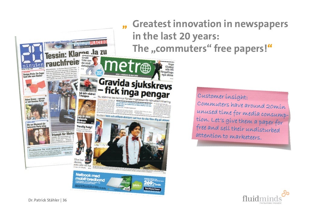 Greatest innovation in newspapers