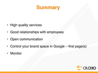 Online reputation management - Matěj Novák