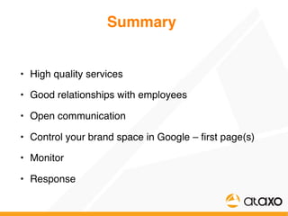 Online reputation management - Matěj Novák