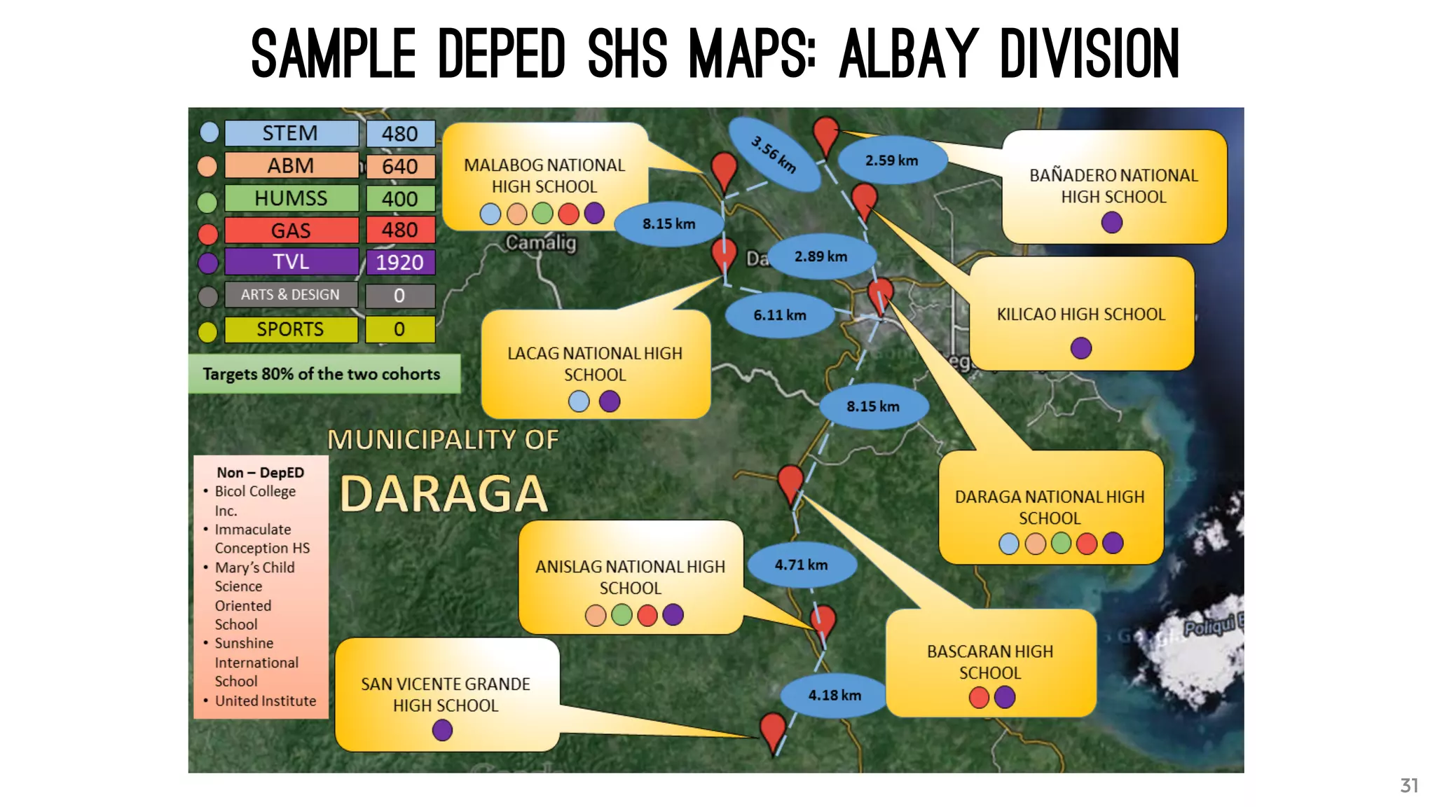 Sample DepEd SHS Maps: Albay Division
31 31
 