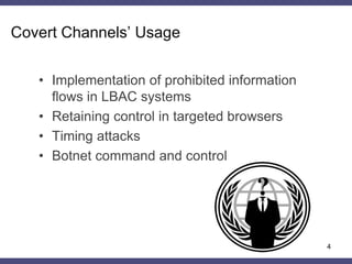 Covert Timing Channels using HTTP Cache Headers | PDF
