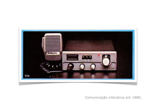 Comunicação interativa em 1980.
 