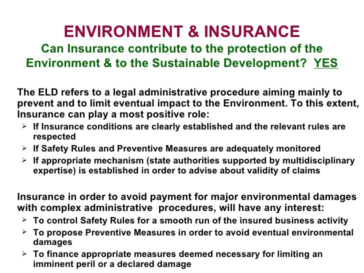 Environmental Liability Insurance & EU Directive 2004/35/EU