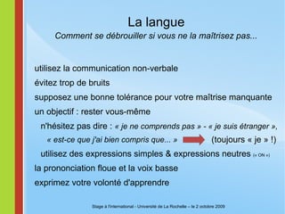 utilisez la communication non-verbale 