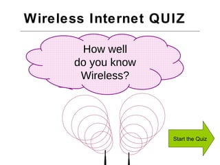 Wireless Internet QUIZ  How well do you know Wireless? Start the Quiz 
